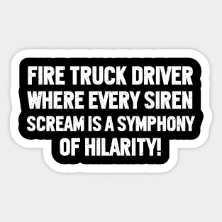 Fire Truck Driver Sticker